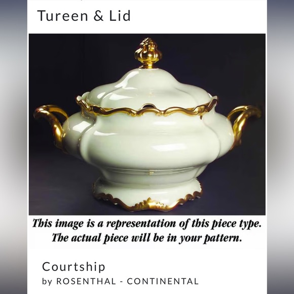 Rosenthal Courtship Tureen w/lid 8.5” pompadour selb Germany -Rare - Picture 11 of 13